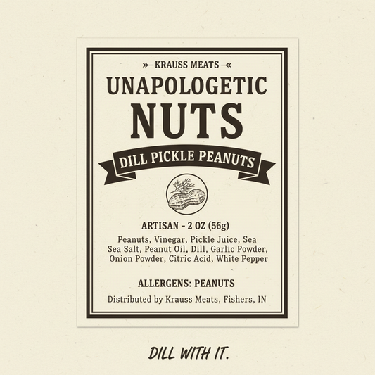 Dill Pickle Peanuts label